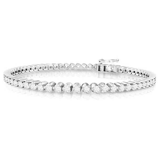 Bracelet Tube Round White Gold 1 Diamond Eloise