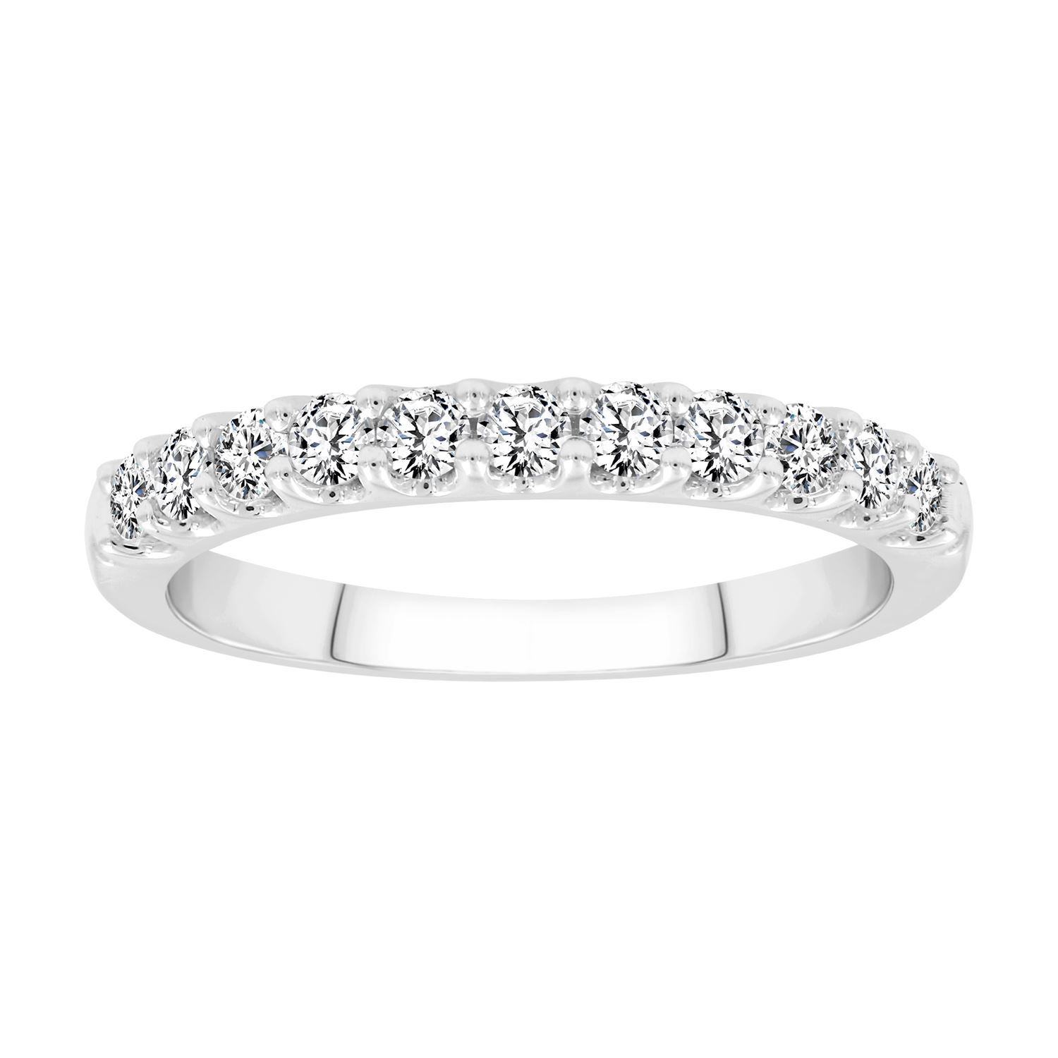 14K Solid White Gold Womens Two Row Diamond Wedding Ring Band 1.35 Ctw –  Avianne Jewelers
